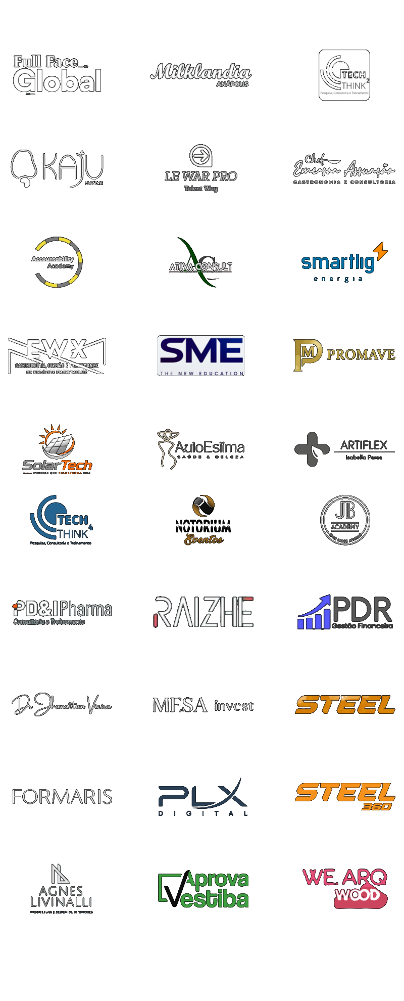 Marcas e operações que confiaram na Oryx